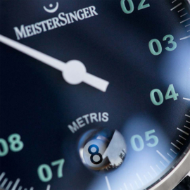 Meistersinger Metris Herenhorloge Blue Denim ME908 - 38mm