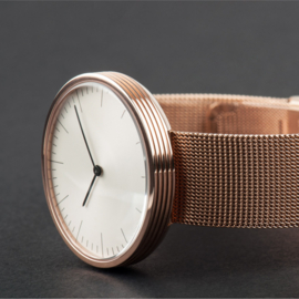 Auteur Watches Circles Club - Swiss Made Designhorloge Milanese Rose Staal 38mm