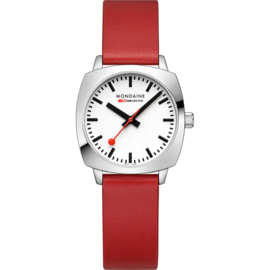 Mondaine Cushion Petite Spoorweghorloge Dames 31 mm