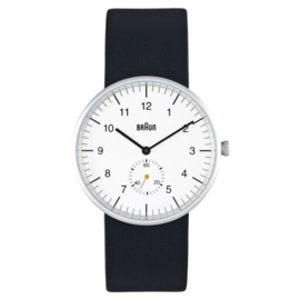 Braun Designhorloge 38mm Wit - BN0024WHBKG