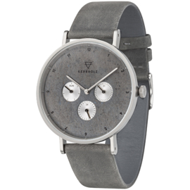 Kerbholz Caspar Herenhorloge Silver Slate Alphalt 42mm