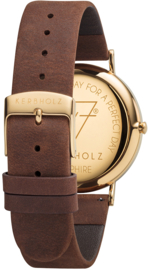 Kerbholz Fritz Herenhorloge Walnut Tobacco 40mm