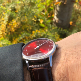 Prisma Design 'Einzeiger' Einzeigeruhr Rot 40mm