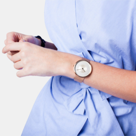 Auteur Watches Moonlight Dusk - Extra Flache Designeruhr Milanese Rosé Stahl 39mm