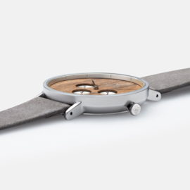 Kerbholz Caspar Houten Horloge Walnut Shiny Grey 42mm