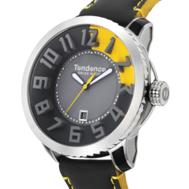 Tendence Swiss Made Uhr Grey/Yellow 10ATM XL