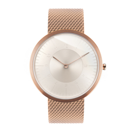 Auteur Watches Moonlight Dusk - Extra Flache Designeruhr Milanese Rosé Stahl 39mm