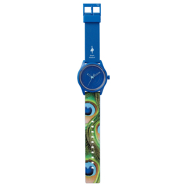 Q&Q Smile Solar Red List Peafowl Duurzaam Horloge 40mm