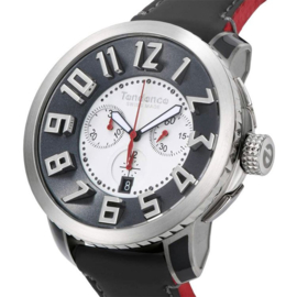 Tendence Swiss Made Chrono Uhr Grey Red 10ATM XXL