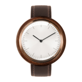 Auteur Watches Revolution III - Swiss Made Herrenuhr Holz Leder Braun 43mm