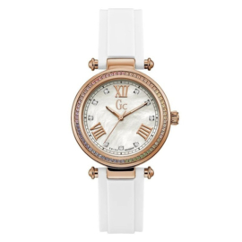 Gc Watches Gc Prime Chic Silicone Swarovski Crystals  36mm