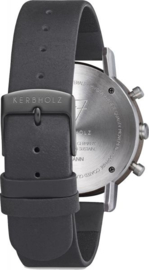 Kerbholz Johann Houten Horloge Walnut Midnight Black XL 45mm