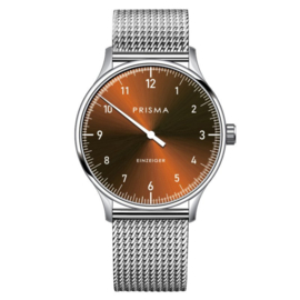 Prisma Design 'Einzeiger' Einzeigeruhr Braun 40mm