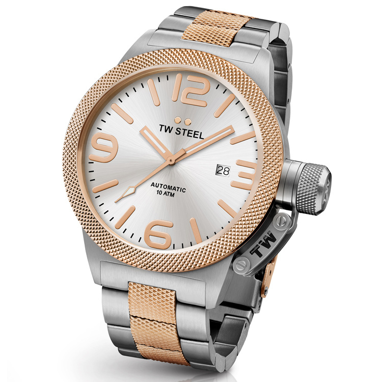 TW Steel CB125 Canteen Bracelet Automaat Horloge 45mm | TW Steel |  HorlogeOUTLET.nl