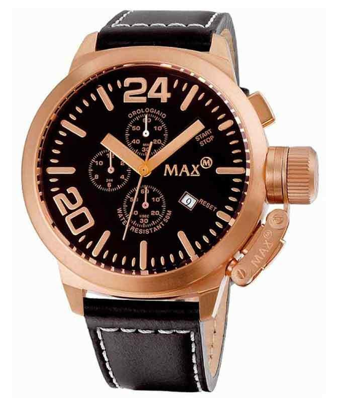 Max Watches XL Chronograaf Horloge RVS 47mm | MAX Watches | HorlogeOUTLET.nl