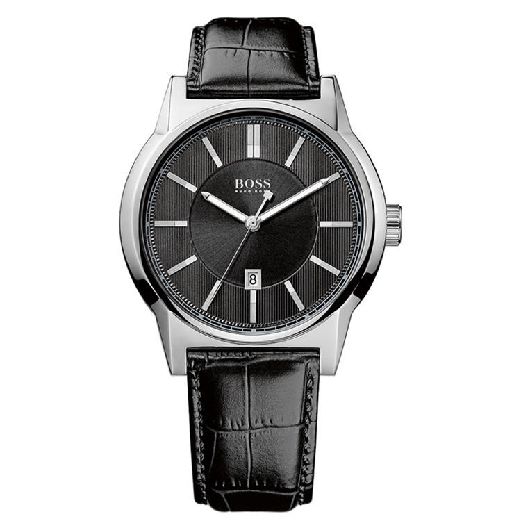 Hugo boss ambassador watch best sale black