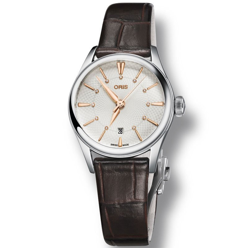 Oris Artelier Date Diamonds Automatic Dameshorloge 28mm | Oris |  HorlogeOUTLET.nl