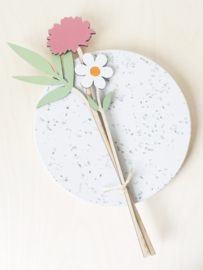 Houten boeketje aster