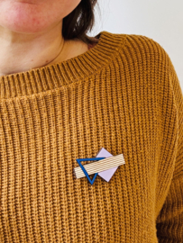 Romée broche lavender- blue
