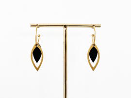 Else oorhangers black - gold