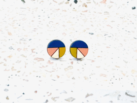Lima oorstekers blue- olive- coral
