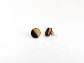Odile oorstekers black- gold