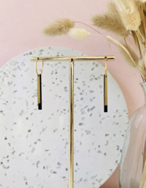 Jess oorhangers zwart- goud