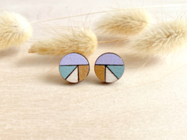 Lima oorstekers lavender - sage - gold