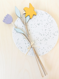 Houten boeketje narcis