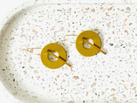 Milla oorhangers olive- gold