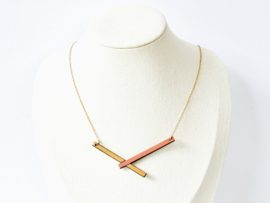 Liv halsketting gold- coral
