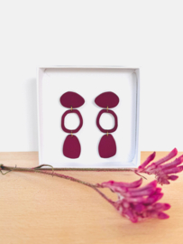 alba oorhangers aubergine