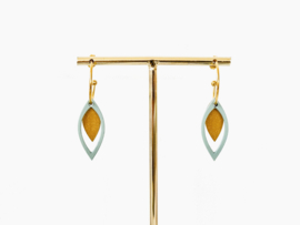 Else oorhangers sage - gold