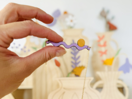 Willow halsketting lila- oker