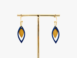 Else oorhangers blue- gold
