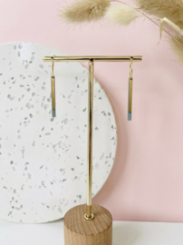 Jess oorhangers salie- goud