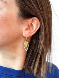 Else oorhangers sage - gold