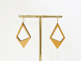 Selin oorhangers aubergine- goud