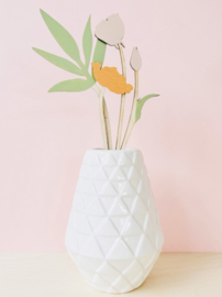 Houten boeketje roos