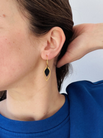 Else oorhangers black - gold