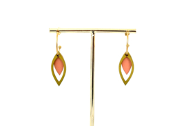 Else oorhangers olive- coral