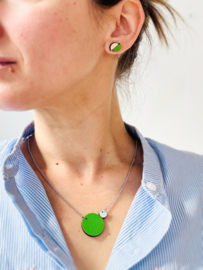 Odette halsketting groen- blauwgrijs