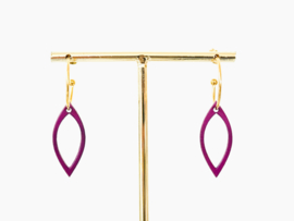 Else oorhangers fuchsia- gold