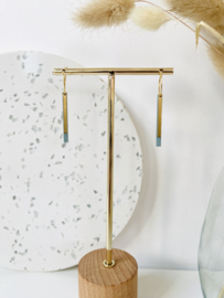 Jess oorhangers sage- gold