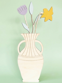 Houten boeketje narcis