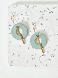 Milla oorhangers sage- gold