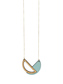 Mona halsketting sage - gold