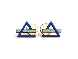 Lot oorstekers sage - blue