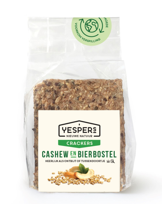 Yespers Crackers: Cashew & Bierbostel (8 crackers 175g)