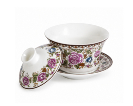 Porseleinen Gaiwan 200 ml Flower